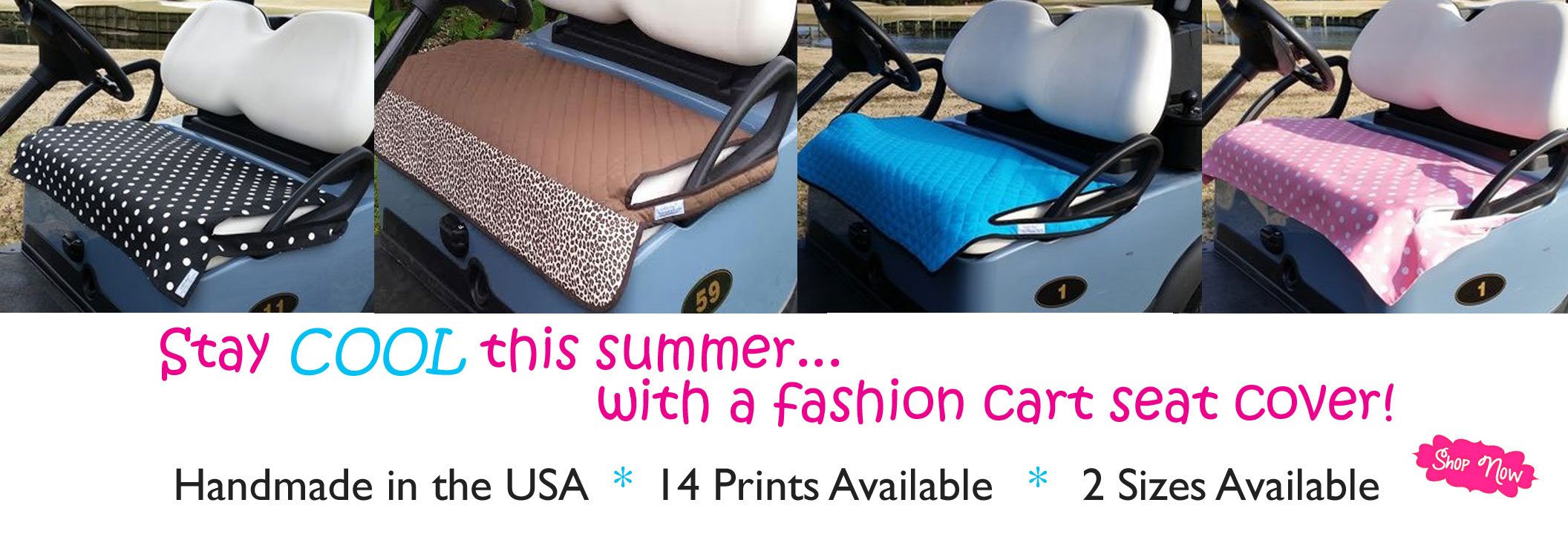 Designer Golf Cart Seat Covers Pink Golf Tees