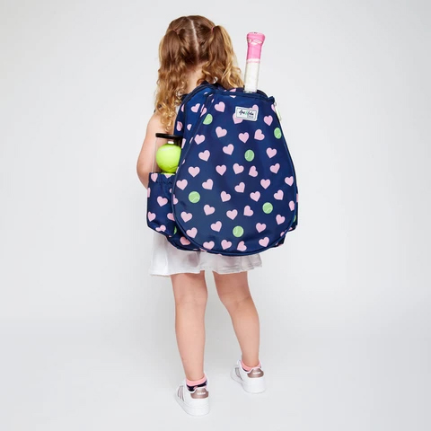 Little Love Pink Hearts Girls Tennis Backpack